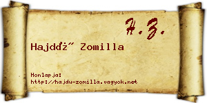 Hajdú Zomilla névjegykártya